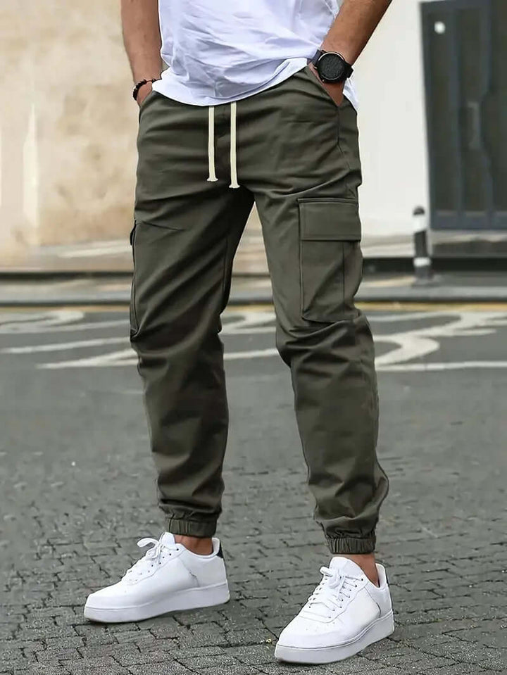Stretch Fit Casual Trousers with Pockets