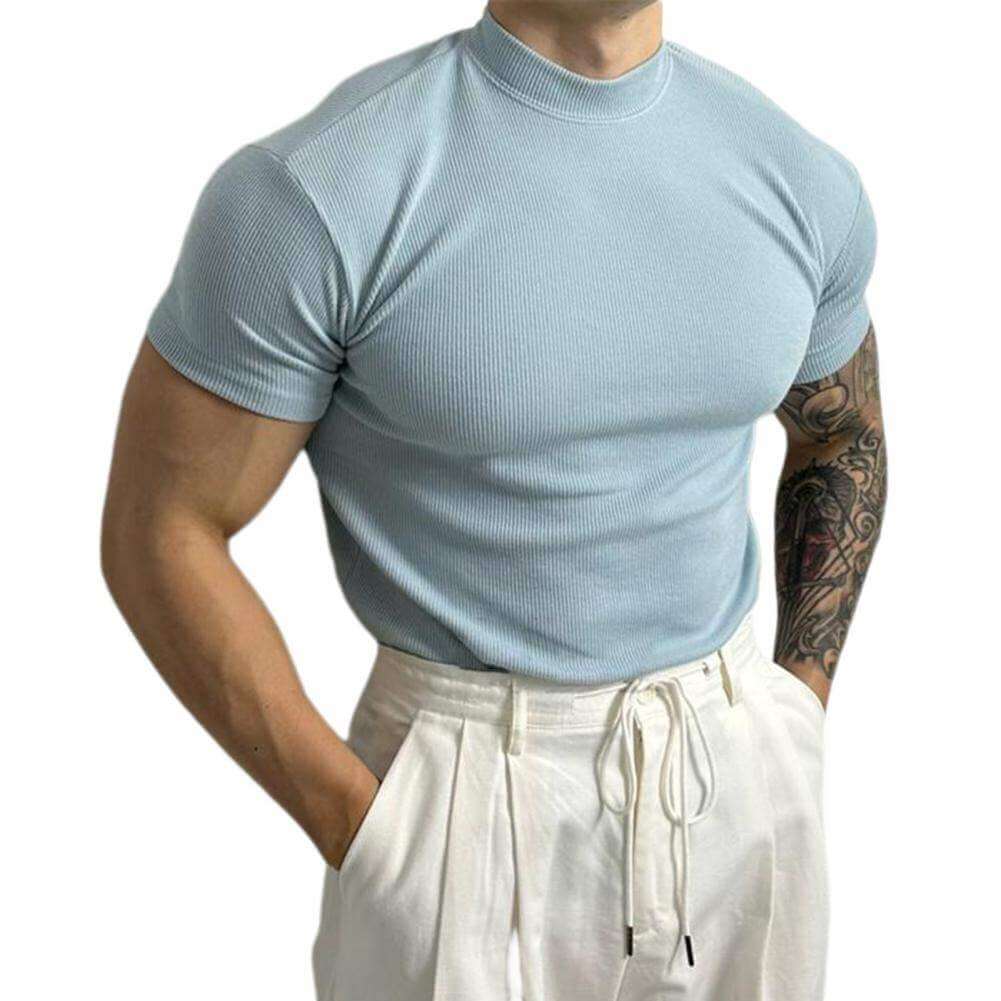 Men's Fitted Ribbed Knit Top