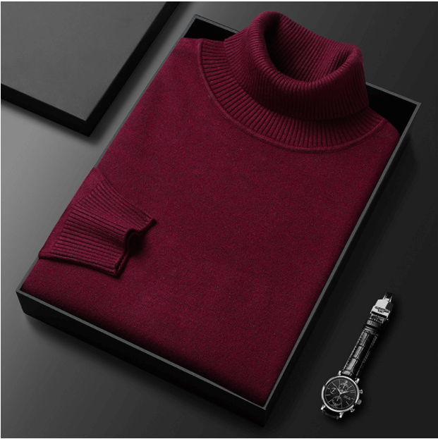 Men's Slim Fit Turtleneck Knitted Jumper