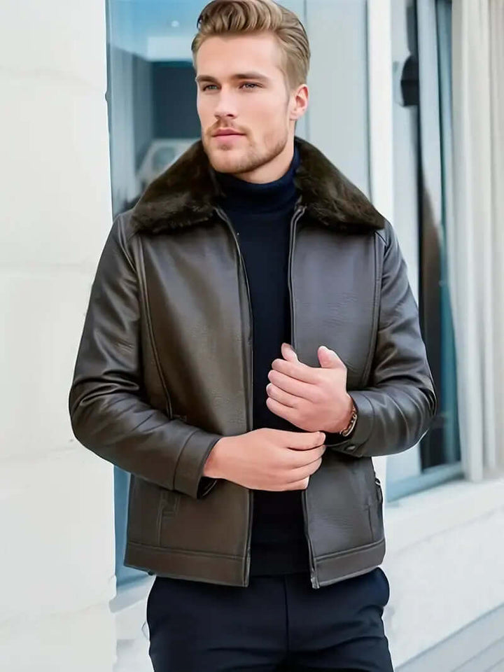 Men's Black  Autumn Jacket