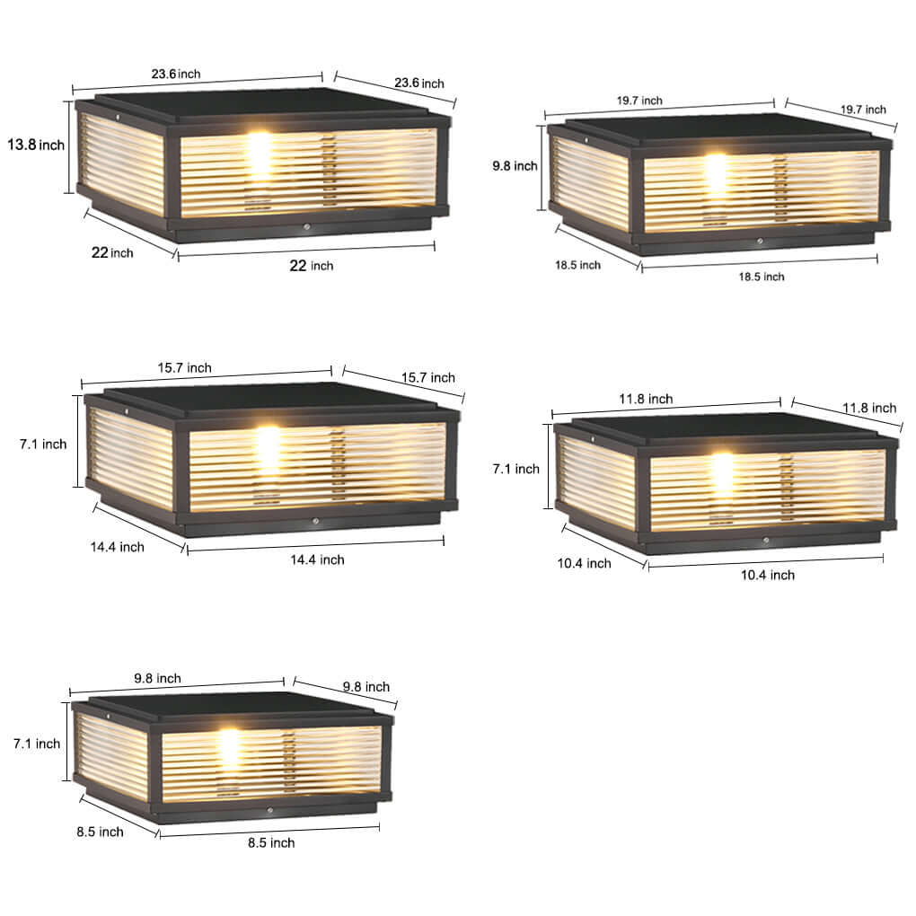 Modern Outdoor LED Pillar Mount Post Light