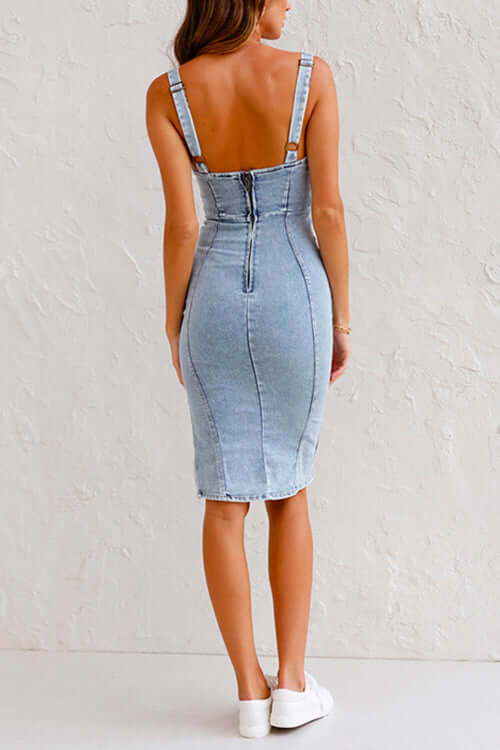 Stretch Denim Bodycon Dress