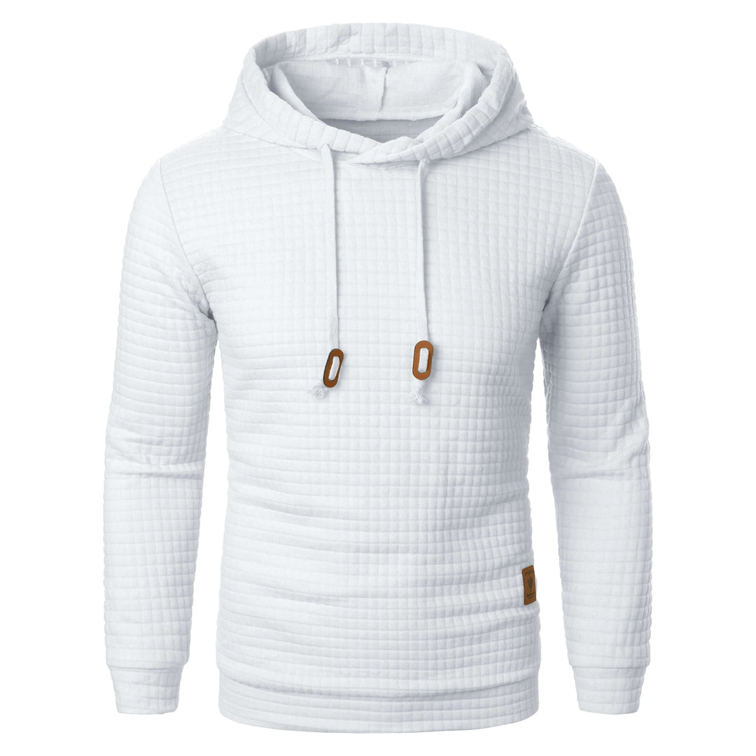 Men's Casual Check Pattern Hoodie