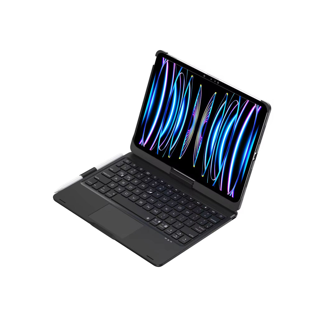 iPad Keyboard Case with Backlit Keys and Trackpad