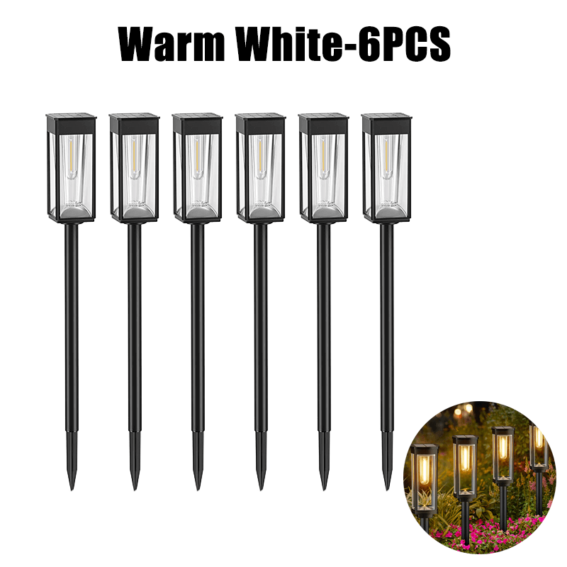 Solar Garden Lantern Outdoor LED Light with Stake