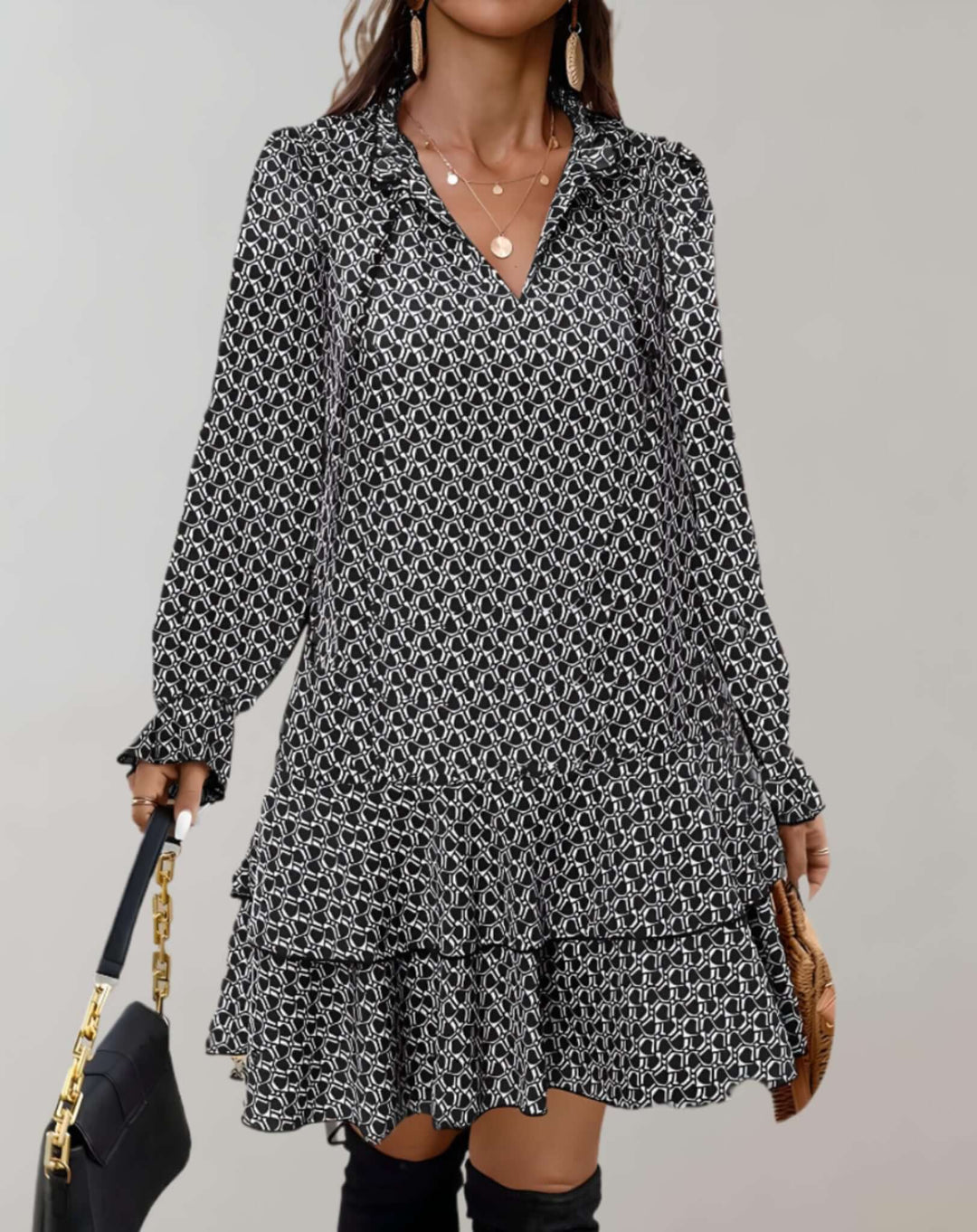 Lightweight V-Neck Midi Summer Dress