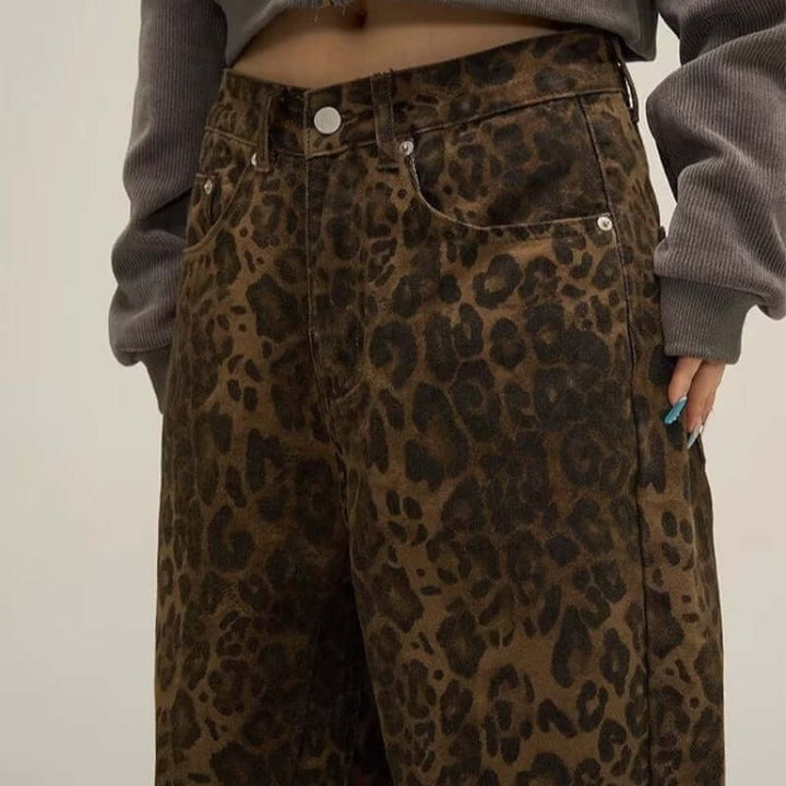 Leopard Print Jeans - Stylish & Comfortable Women's Denim