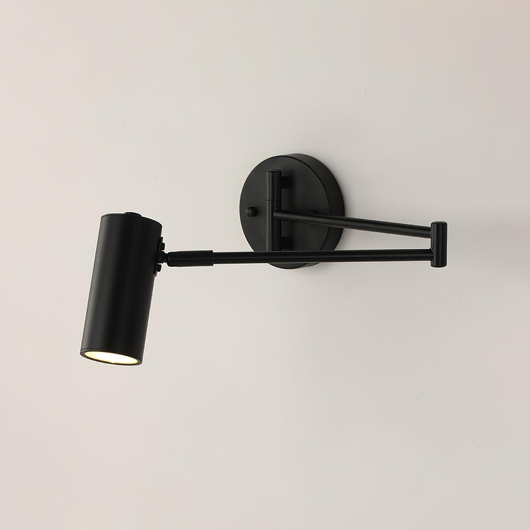 Adjustable Metal Swing Arm Wall Lamp with Integrated LED