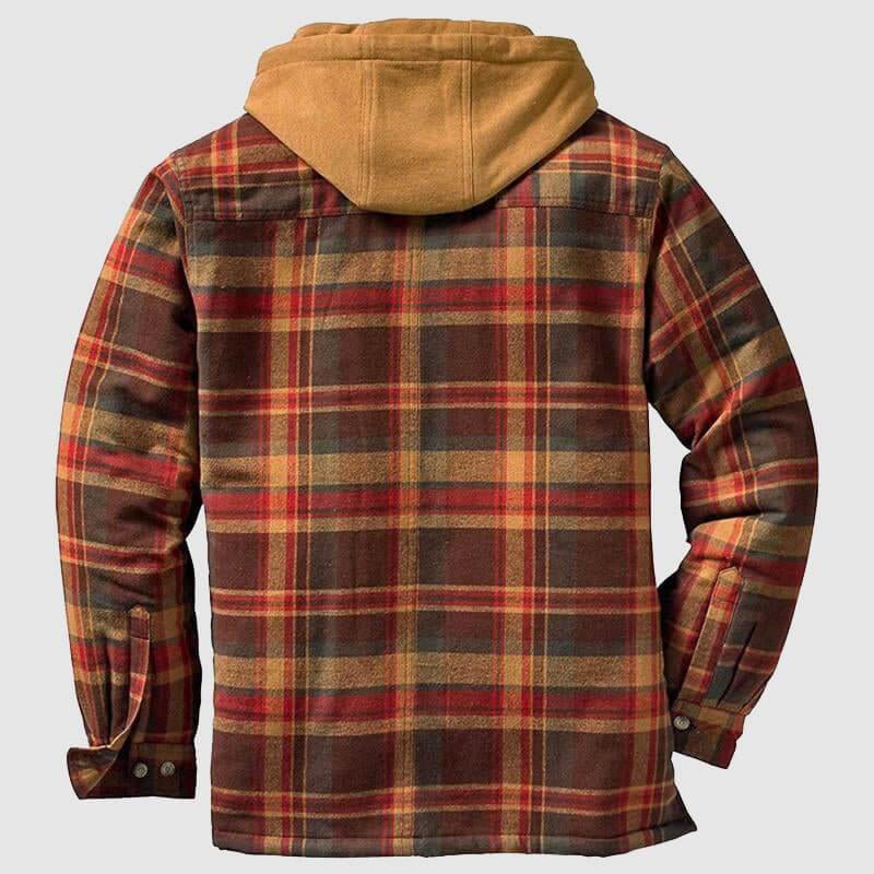 Men's Casual Checkered Jacket - Spring & Fall Regular Fit