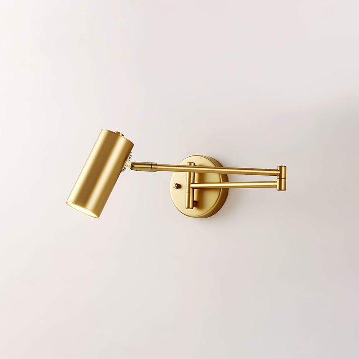 Adjustable Metal Swing Arm Wall Lamp with Integrated LED