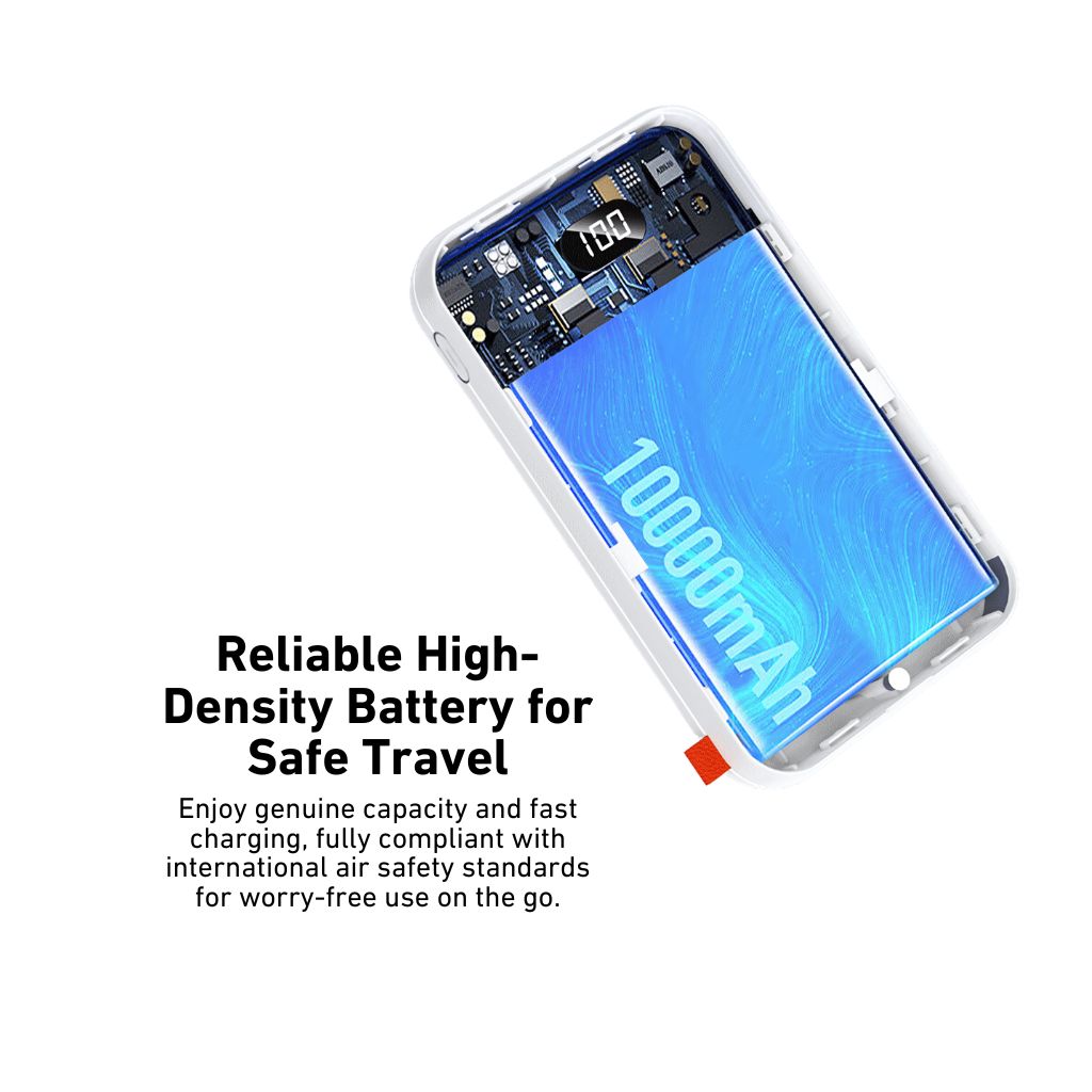 2-in-1 PowerBank with wireless, Type-C charging; sleek design, LED display, magnetic attachment, dual port for fast charge.