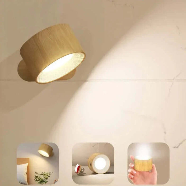 Cordless LED Wall Lamp with 360° Rotation