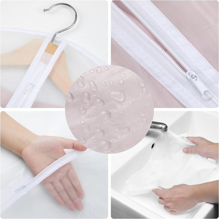 Long-lasting PEVA dust covers for hanging clothes, 24 bags for your closet.