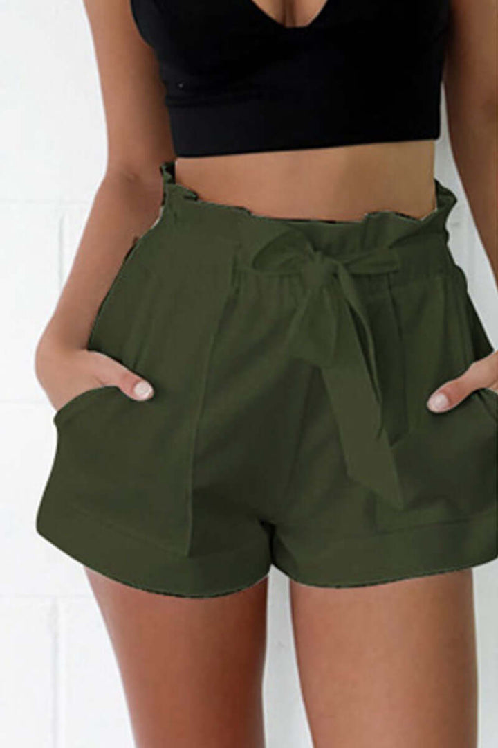 Women's Casual Belted Shorts