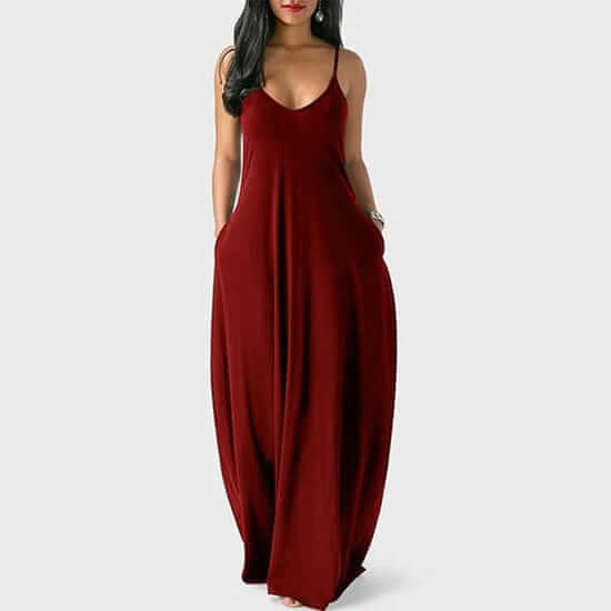 Elegant Sleeveless Pocket Dress