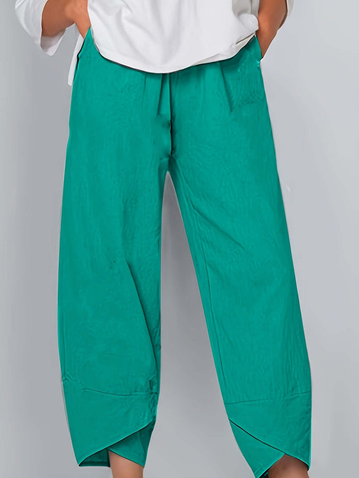 Women's Cropped Wide-Leg Trousers