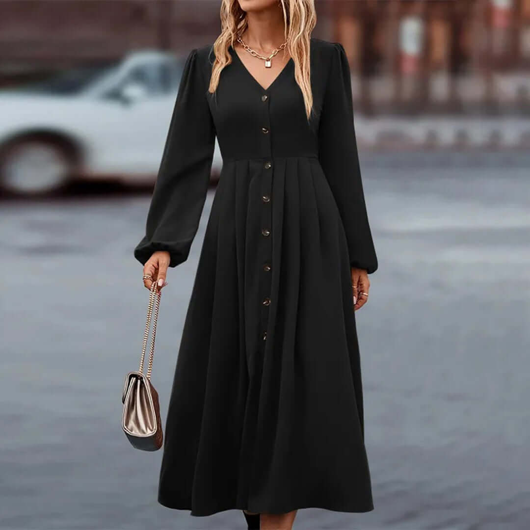 Elegant Long Sleeve Maxi Dress