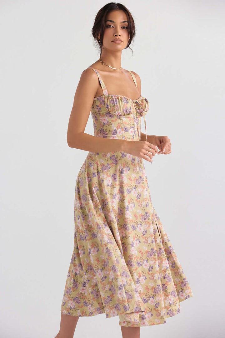 Printed Bustier Dress