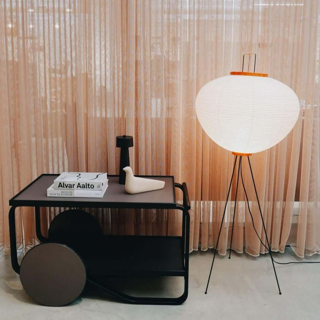 Elegant Paper Floor Lamp with Diffused Lighting