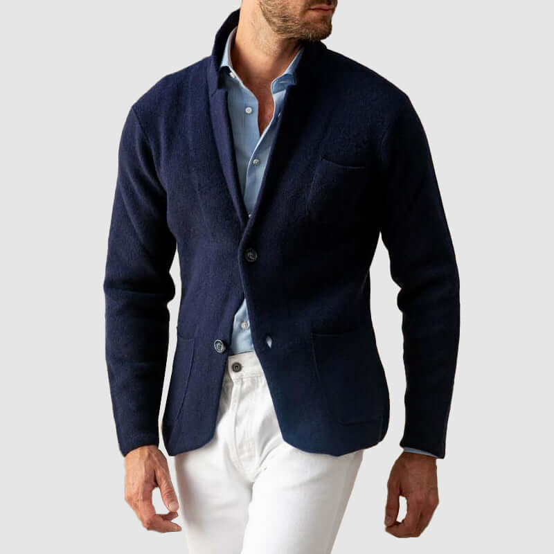 Men's Vintage Cardigan with Standard Collar