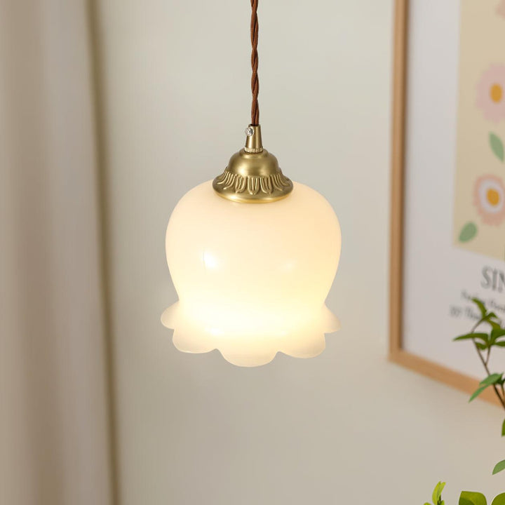 Floral Pendant Lamp, Elegant Hanging Ceiling Light Fixture