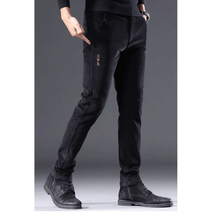Men's Fleece-Lined Corduroy Winter Pants