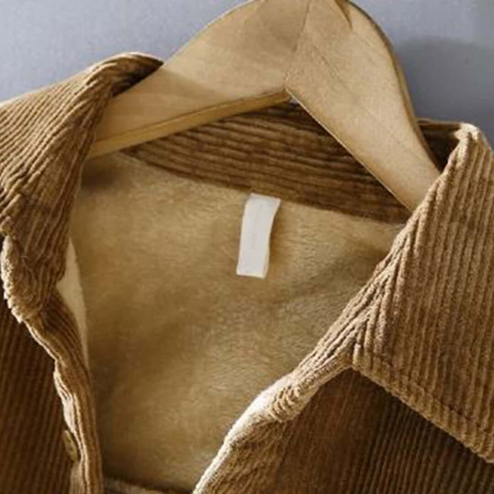 Men's corduroy sherpa-lined jacket