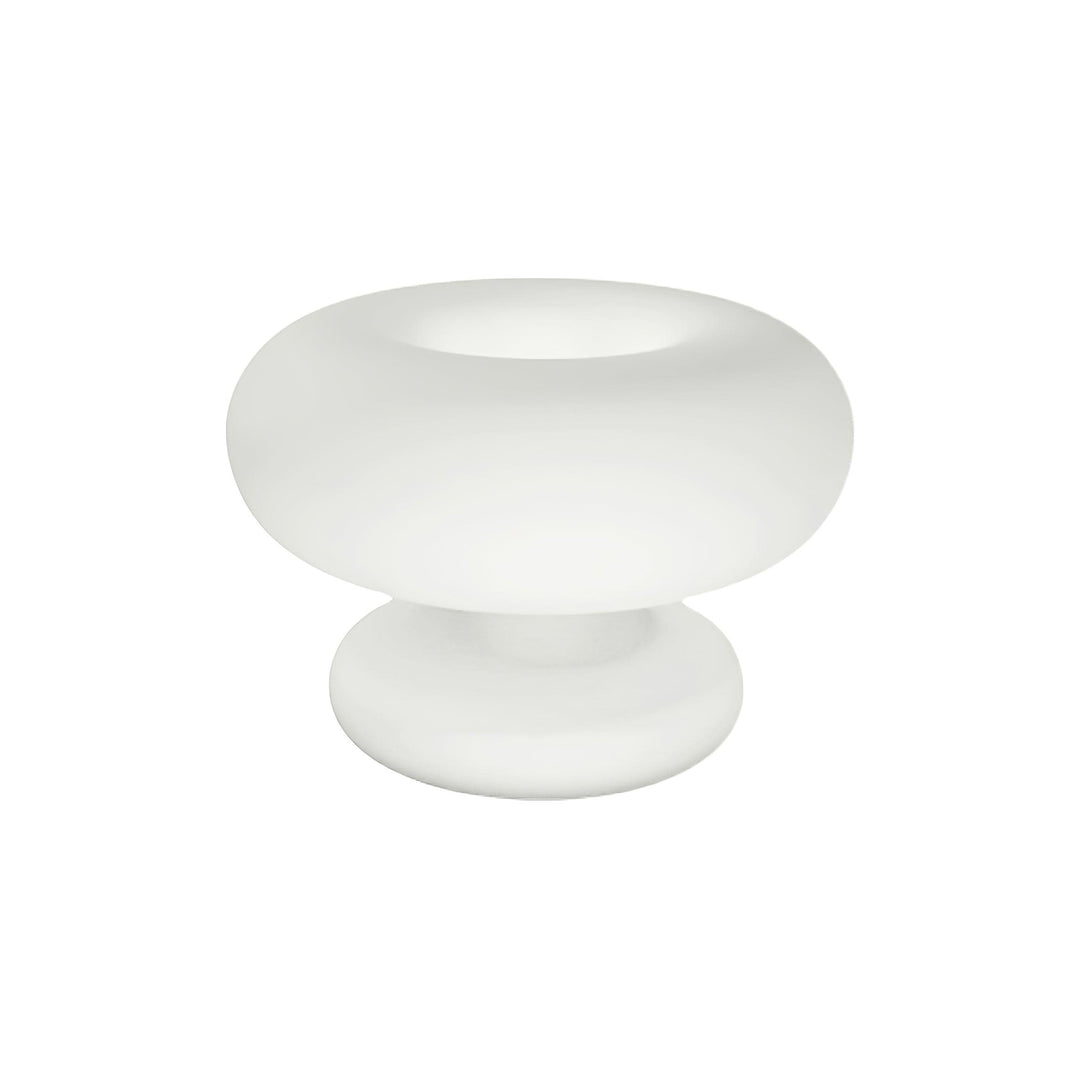 Modern Round Table Lamp with Metal Accent