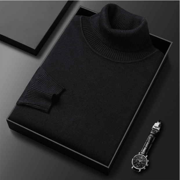 Men's Slim Fit Turtleneck Knitted Jumper