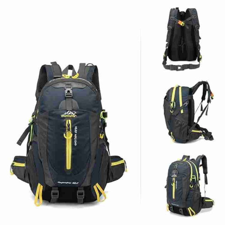 "40L waterproof hiking backpack with multiple compartments, adjustable straps, and durable design for outdoor adventures."