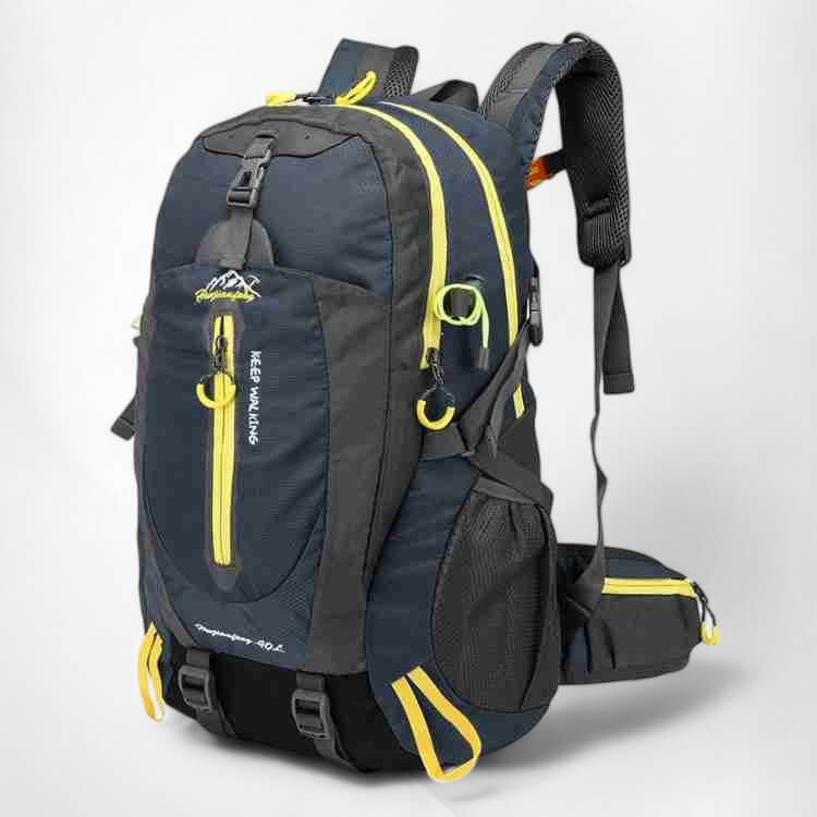 "40L waterproof hiking backpack with multiple compartments, adjustable straps, and durable design for outdoor adventures."