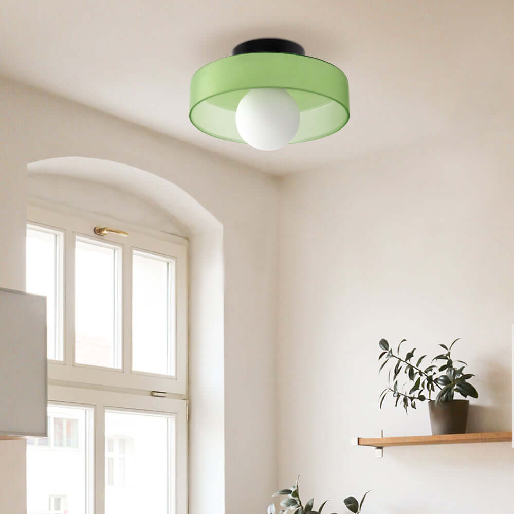 Modern Round Glass Ceiling Light Fixture