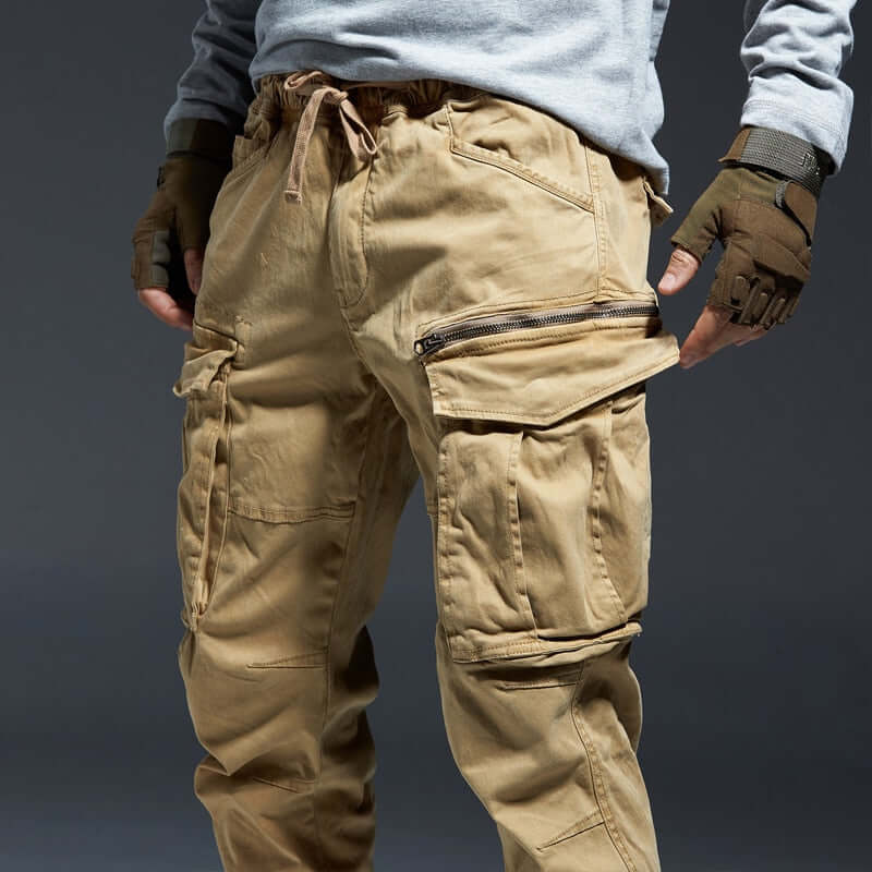 Men's Elastic Waist Cargo Pants