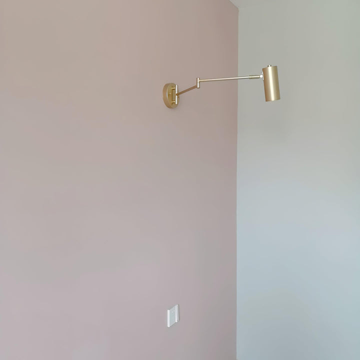 Adjustable Metal Swing Arm Wall Lamp with Integrated LED
