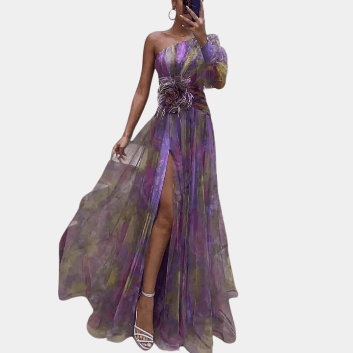 Elegant One-Shoulder Maxi Dress
