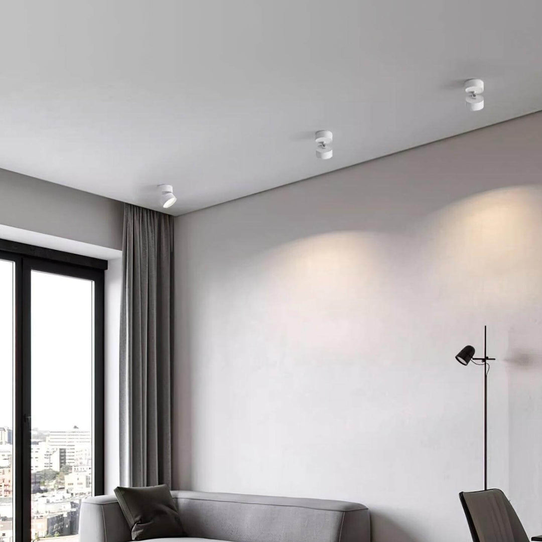 Adjustable LED Ceiling Spotlight Fixture, Warm White, 10cm