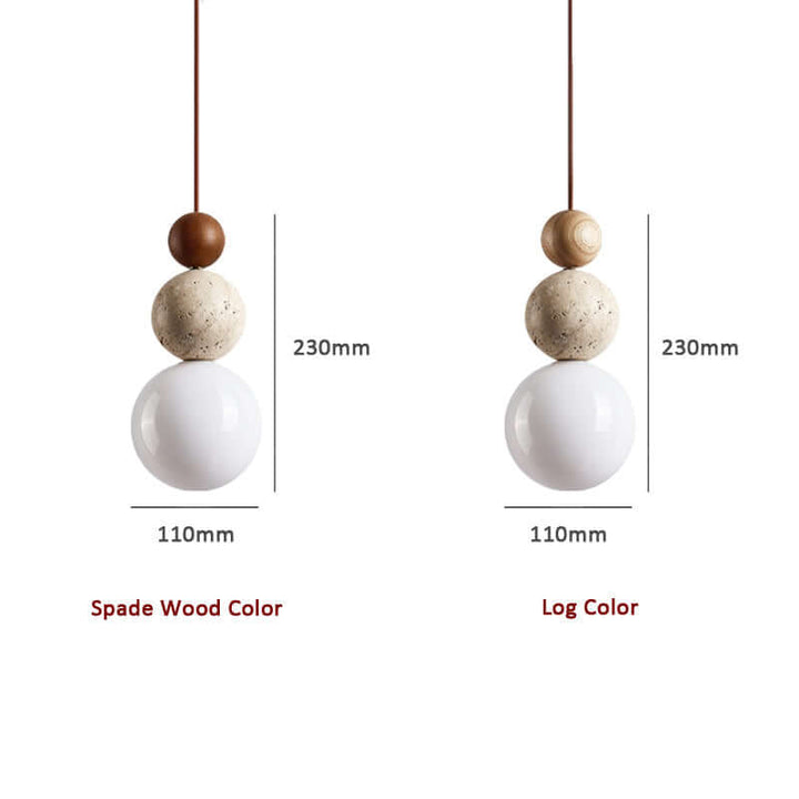 Natural Travertine Stone Pendant Light