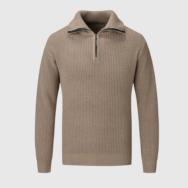 Men's Half-Zip Knitted Sweater