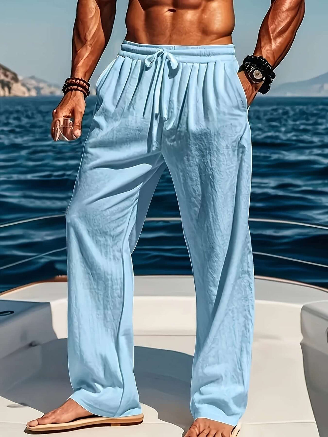 Men's Casual Loose Fit Trousers - Breathable & Comfortable