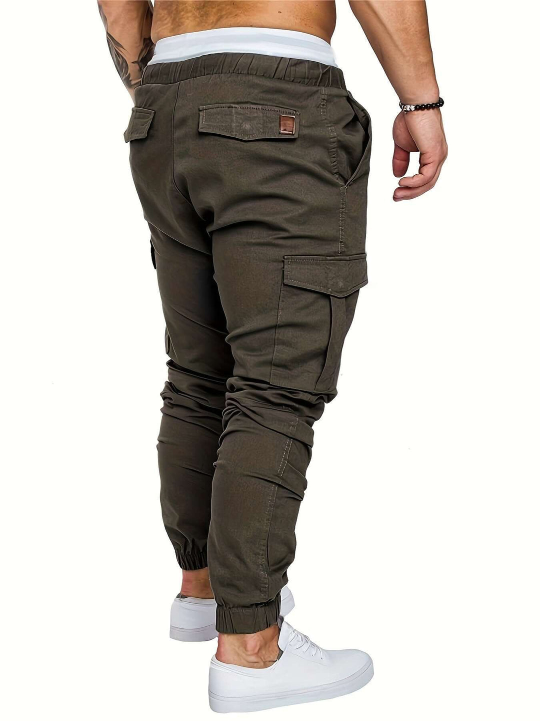 Men's Cargo Jogger Pants with Elastic Waist