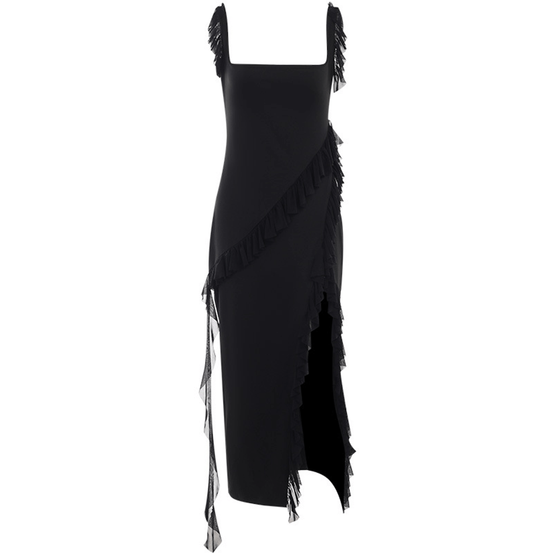 Elegant Ruffled Maxi Dress