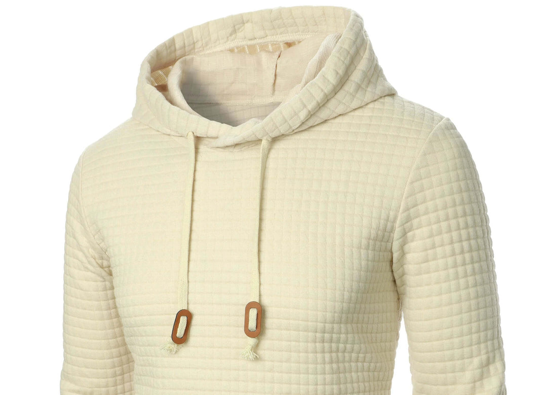 Men's Casual Check Pattern Hoodie
