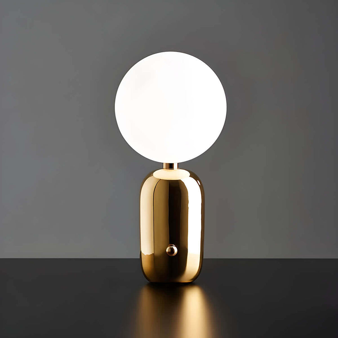 Elegant Metal & Glass Table Lamp with G9 Bulb - Gold, Black, White