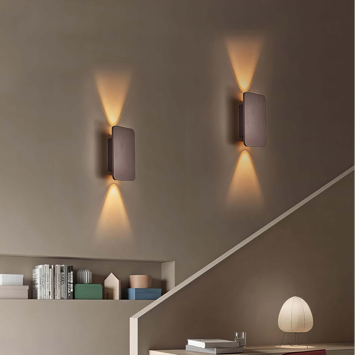 Adjustable Rectangle Wall Lamp with Up Down Lighting