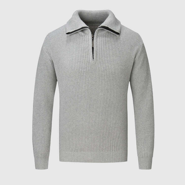 Men's Half-Zip Knitted Sweater