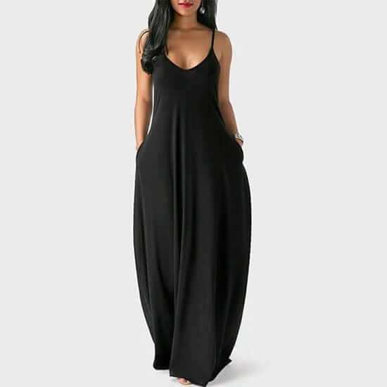 Elegant Sleeveless Pocket Dress