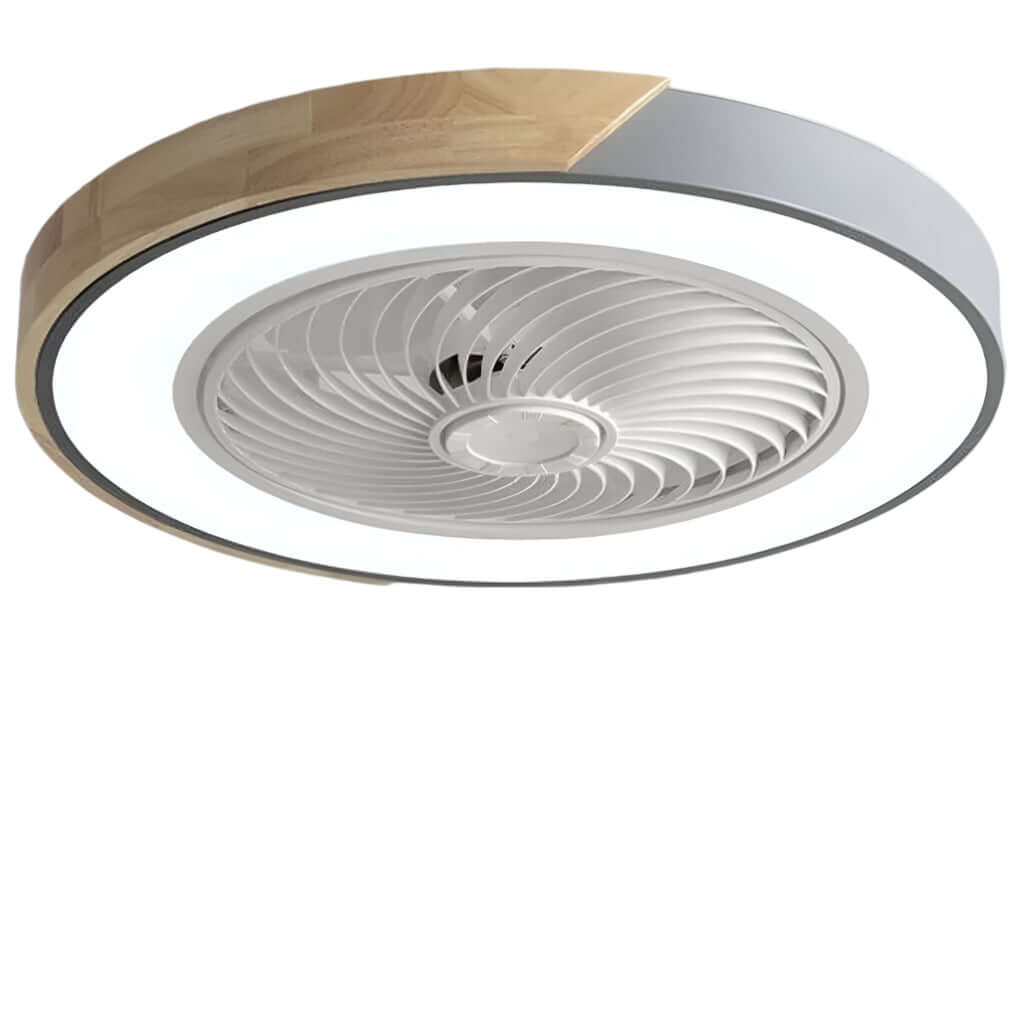 Modern Bladeless Ceiling Fan with LED Light & Remote