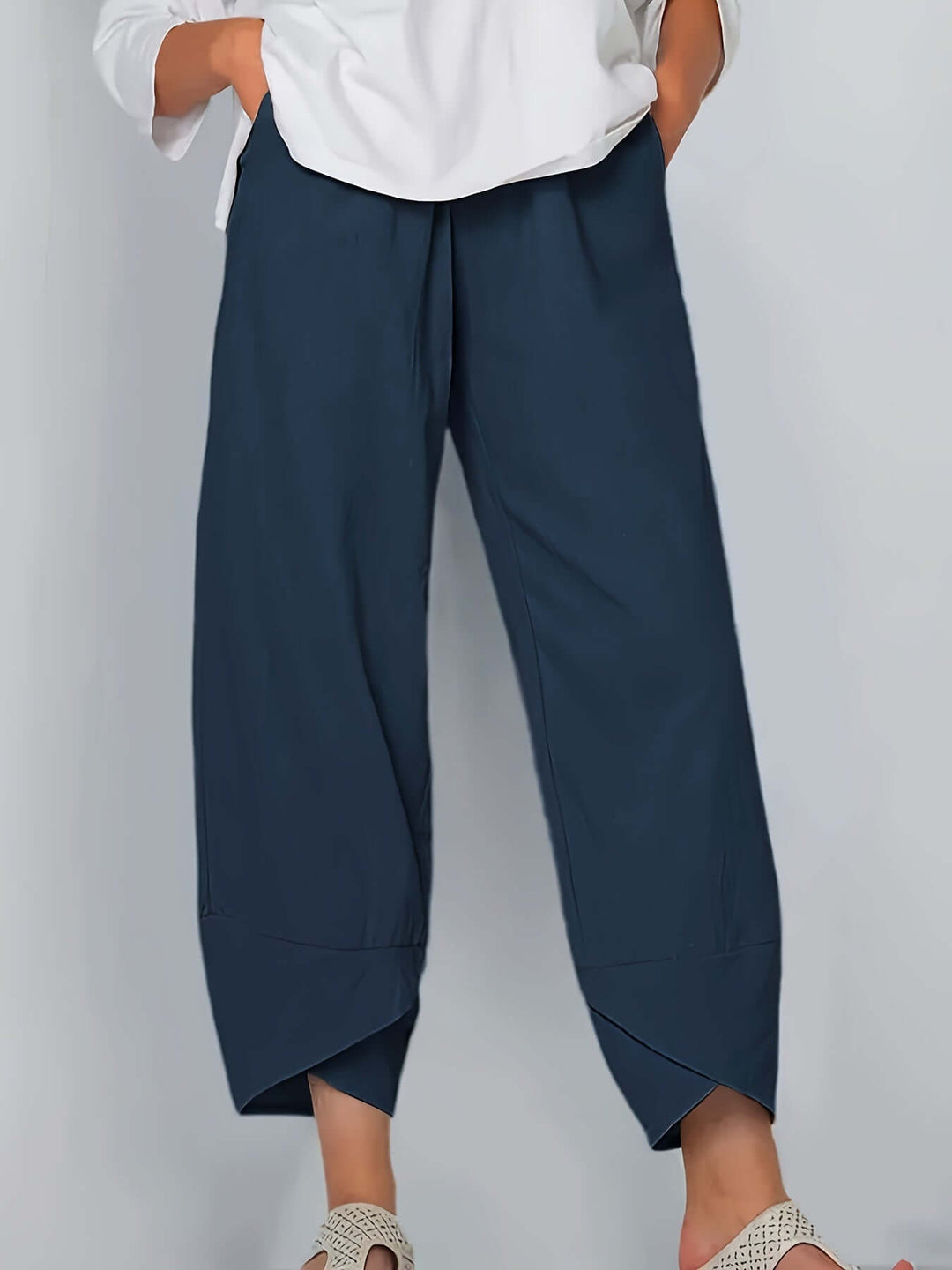 Women's Cropped Wide-Leg Trousers