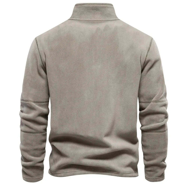 Men's Fleece Jacket with Stand-Up Collar