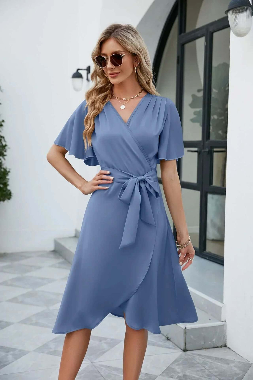 Flowy Summer V-Neck Dress